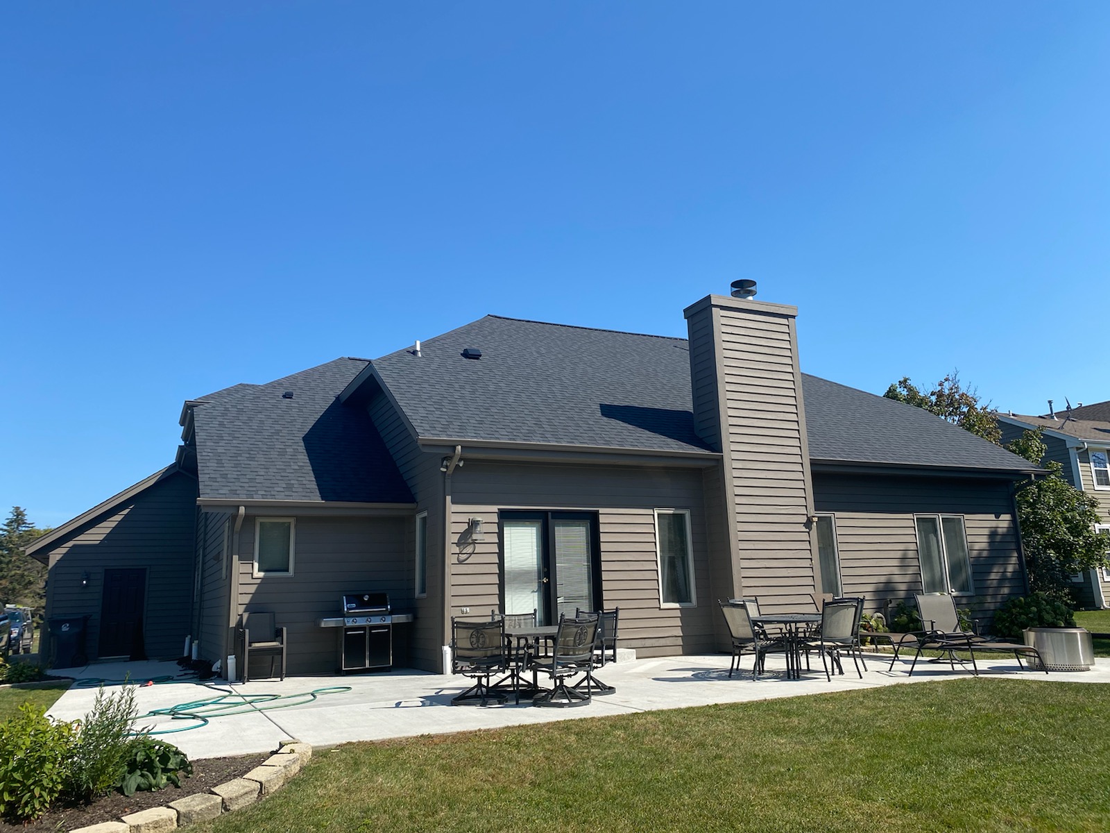 Accurate Roof Management | New Berlin | CertainTeed Landmark | Moire Black | Full Roof Replacement | Back View